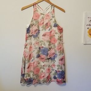 Pink Owl Floral Dress